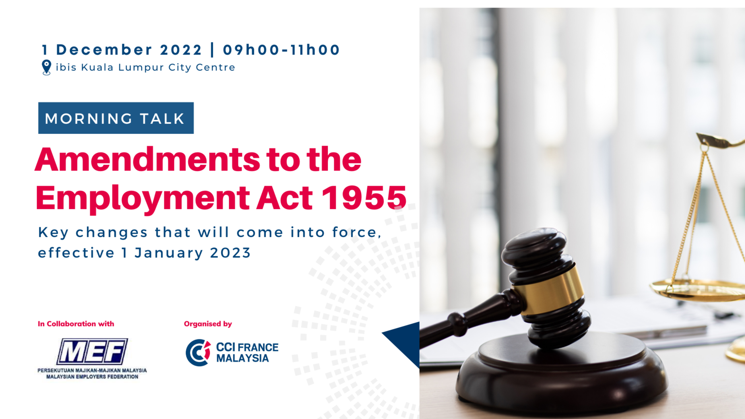 Morning Talk Amendments to the Employment Act 1955 CCI France Malaisie